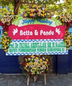 Pesan Cepat Karangan Bunga Papan Pernikahan/Wedding Jogjakarta