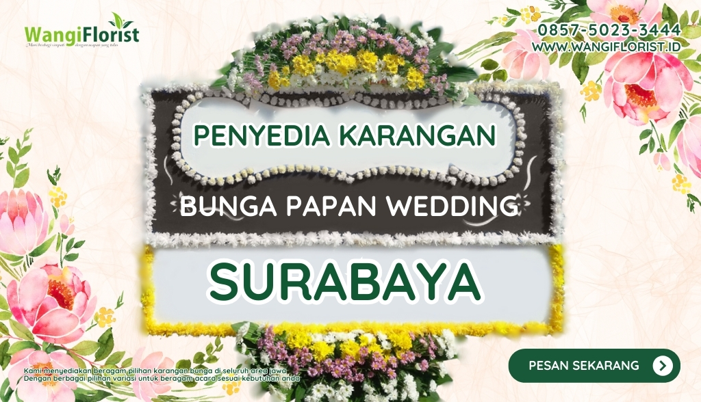 Karangan Bunga Papan Wedding Surabaya