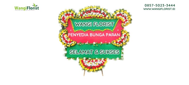 Karangan bunga papan Ucapan Selamat dan Sukses