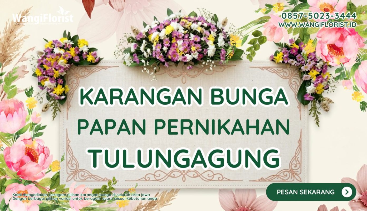 Karangan Bunga Papan Pernikahan Tulungagung