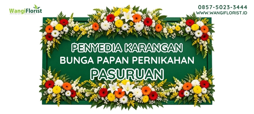 Karangan Bunga Papan Pernikahan Pasuruan