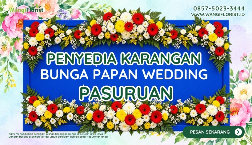 Karangan Bunga Papan Wedding Pasuruan
