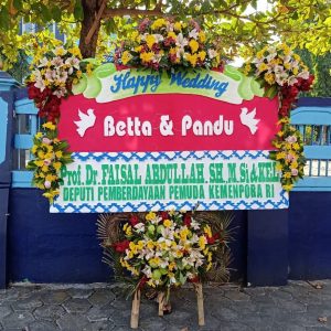 Pesan Cepat Karangan Bunga Papan Pernikahan/Wedding Jogjakarta